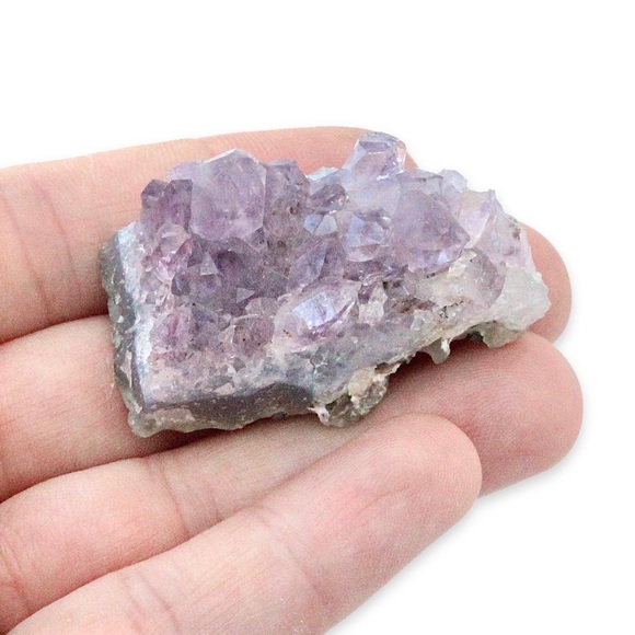 Raw Amethyst Crystal Cluster Geode Specimen from Vintage Rock Hound Estate - Picture 4 of 4